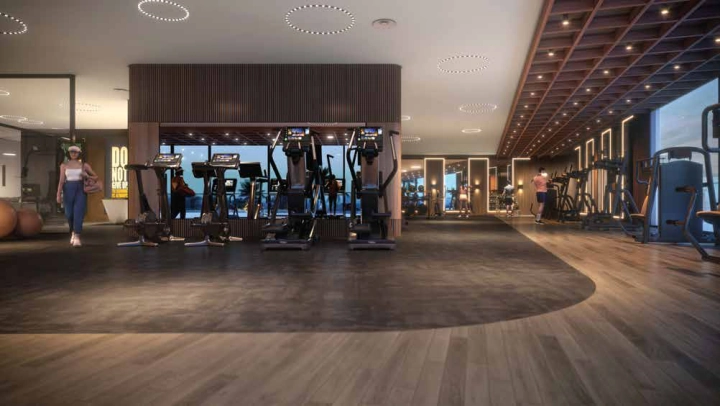 Gym interior at Sattva City